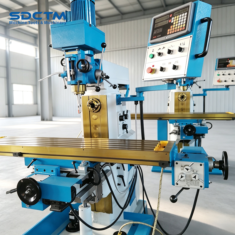 3 Axis DRO Automatic Feed Z-axis Automatic Lifting Drilling Milling Machine Universal Milling Machine ZX6350ZA