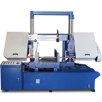 Horizontal Metal Band Saw Machine GZ4250 Cutting 500mm Workpieces at a 45 Degree Angle