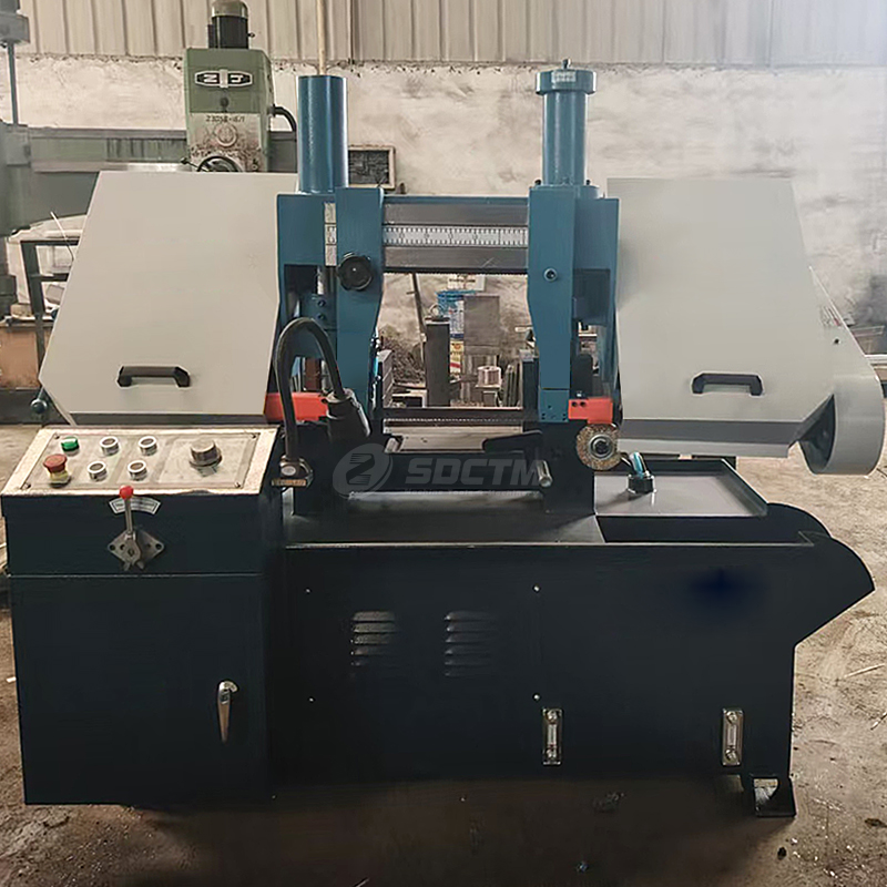 Double Column Band Saw GB4230 Semi-Automatic Metal Cutting Band Saw Horizontal Band Sawing Machine