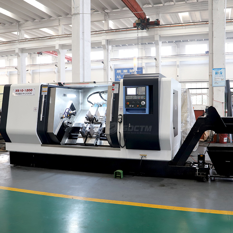 Professional Customization Double-headed Slant Bed Milling Drilling Center Hole 2 in 1 Lathe Machine XS100-1200