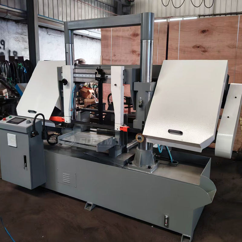 GSK4250 Fully Automatic Horizontal Band Saw Machine for Steel Bar Cutting 19.7 Inches 500mm Cutting Range