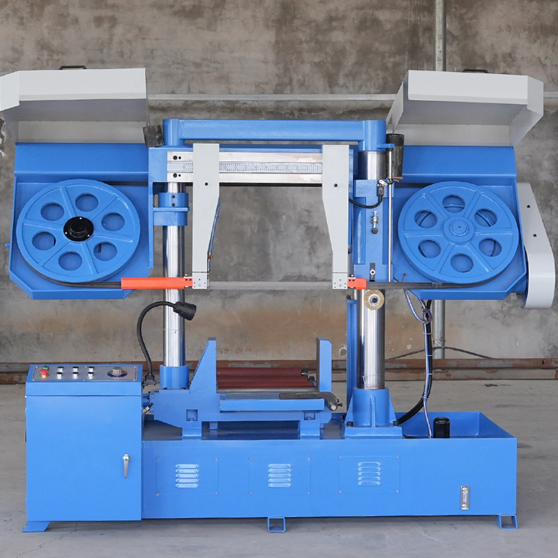 CE Semi-automatic Metal Cutting Band Saw Machine GB4250 Steel Bars Pipes H Beams Manual Tension Band Saw for Metals