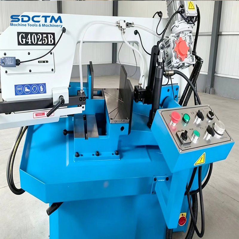 G4025B Horizontal Mitre Band Saw Machine 0-60° Variable Speed Hydraulic Metal Cutting for Steel Pipe And Profiles