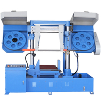 CE Semi-automatic Metal Cutting Band Saw Machine GB4250 Steel Bars Pipes H Beams Manual Tension Band Saw for Metals