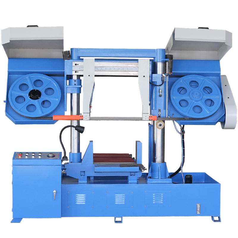 CE Semi-automatic Metal Cutting Band Saw Machine GB4250 Steel Bars Pipes H Beams Manual Tension Band Saw for Metals
