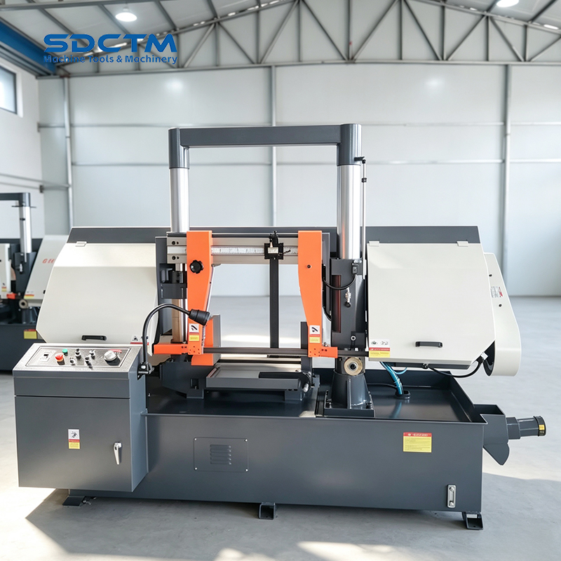 Semi Automatic Horizontalband Saw GB4250 Metal Cutting Band Sawing Machine Sawing Various Metal Materials