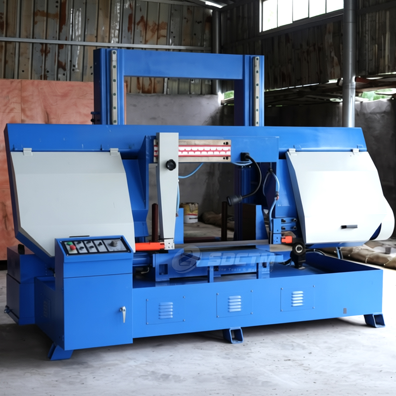Industrial Grade GB4260 Band Saw Machine Horizontal Metal Band Saw Manual Tension Core Including Motor Engine Gear
