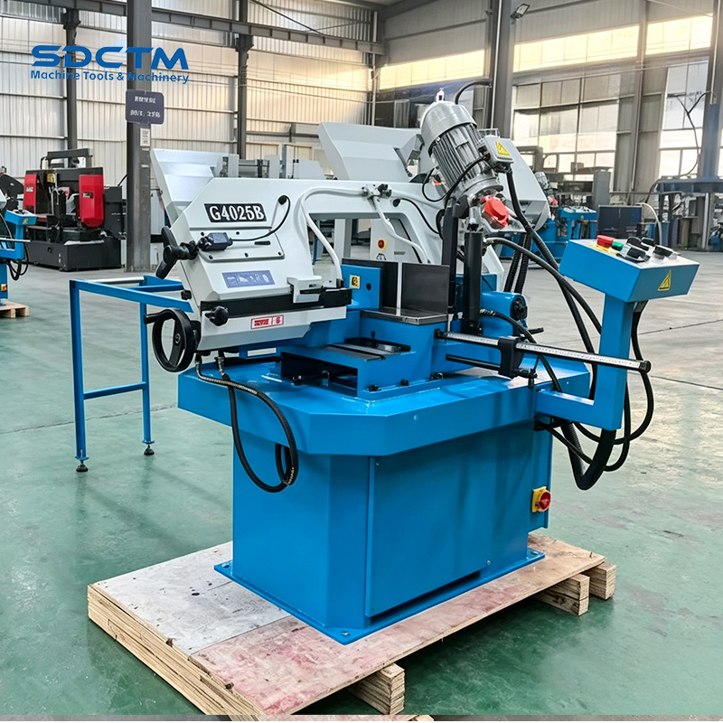 G4025B Horizontal Mitre Band Saw Machine 0-60° Variable Speed Hydraulic Metal Cutting for Steel Pipe And Profiles
